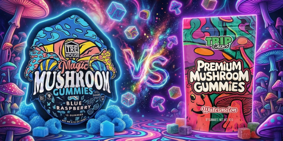TRE House Mushroom Gummies Vs Trip Chews: Key Differences Explained