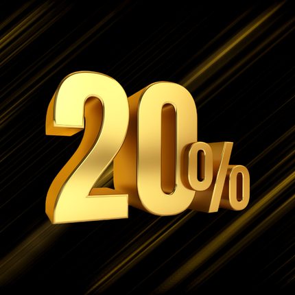 20% commission 