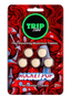 Pack of fast-dissolving mushroom tablets with a colorful design on the packaging.